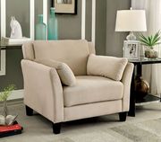 Ysabel (Beige) Beige flannelette fabric affordable chair