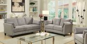Ysabel (Gray) Gray flannelette fabric affordable sofa
