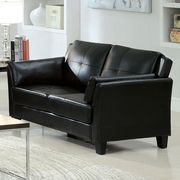 Casual black contemporary affordable loveseat