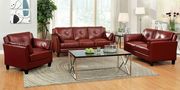 Casual red contemporary affordable sofa main photo
