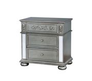 Classic nightstand with mirrored accents