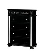 Azha (Black) Classic chest with mirrored accents