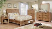Rustic reclaimed wood style king size bed main photo