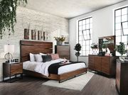 Two-toned man-made design transitional bed