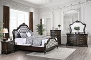 Solid wood traditional king size bed main photo