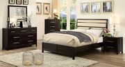 Stylish and affordable espresso queen bed main photo
