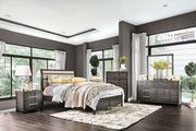 Stylish and affordable light gray king bed main photo