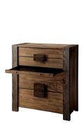 Low-profile rustic natural solid wood chest main photo