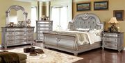 Classic champagne king bed with high tufted headboard main photo