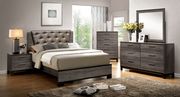 Contemporary ash gray two-toned full bed main photo