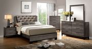 Contemporary ash gray two-toned king bed main photo