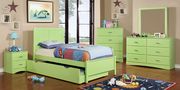 Green finish kids bedroom in transitional style main photo