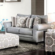 Blue woven fabric casual style us-made loveseat