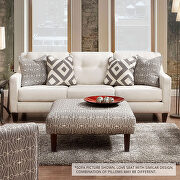Ivory contemporary loveseat