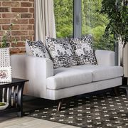Silver chenille fabric casual style loveseat main photo