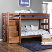 Mahogany plank style construction twin/twin bunk bed main photo