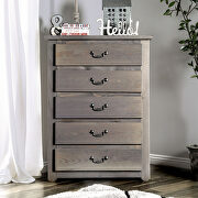 Weathered gray american pine wood construction chest
