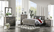 Weathered gray american pine wood construction bed
