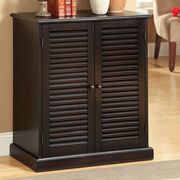 Della (Espresso) Espresso rustic shoe cabinet