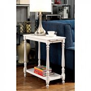 White transitional side table main photo