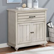 Antique white wood transitional cabinet