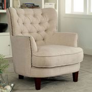 Beige  Contemporary Accent Chair main photo