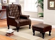 Rustic Brown Traditional Accent Chair