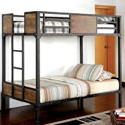 Twin/twin bunk bed in black finish