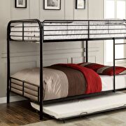 Contemporary full/full bunk bed in black finish main photo