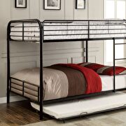 Contemporary full/full bunk bed in black finish
