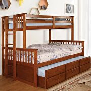 Twin /full bunk bed in oak finish
