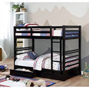 Twin/twin bunk bed w/ 2 drawers in black main photo