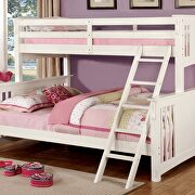 Twin xl/queen bunk bed in white finish main photo