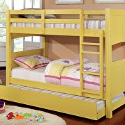 Solid wood bunk bed in yellow finish main photo