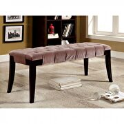 Brown padded flannelette contemporary bench