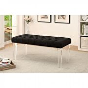 Black padded flannelette contemporary bench main photo