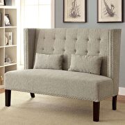 Beige traditional love seat bench main photo