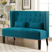 Teal traditional love seat bench main photo