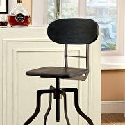Dark brown industrial swivel bar stool main photo