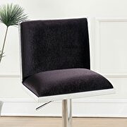 Black velvet-like fabric contemporary bar stool