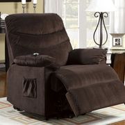 Cocoa brown transitional power recliner main photo