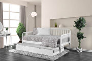Linda (White) Solid wood traditional twin daybed in white finish
