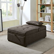 Dark gray transitional futon sofa