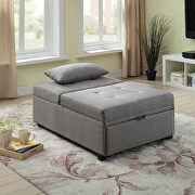 Gray transitional futon sofa