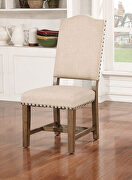 Beige upholstered seat transitional style dining chair main photo