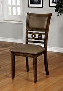 Warm gray padded leatherette dining chair main photo