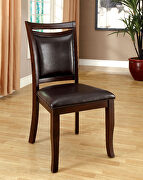 Woodside Dark cherry/espresso padded leatherette seat dining chair