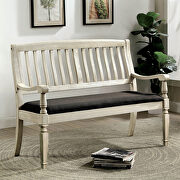 Antique white/gray rustic bench main photo