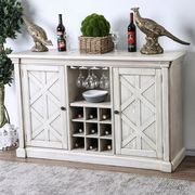 Antique white / gray transitional style server
