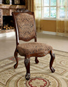 Antique cherry/beige traditional side chair main photo